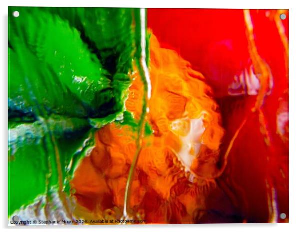Abstract Frozen fruit Acrylic by Stephanie Moore