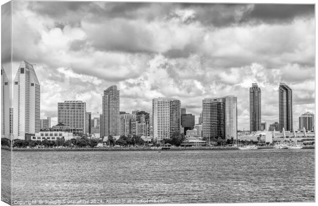 Monochrome Skyline  Canvas Print by Joseph S Giacalone