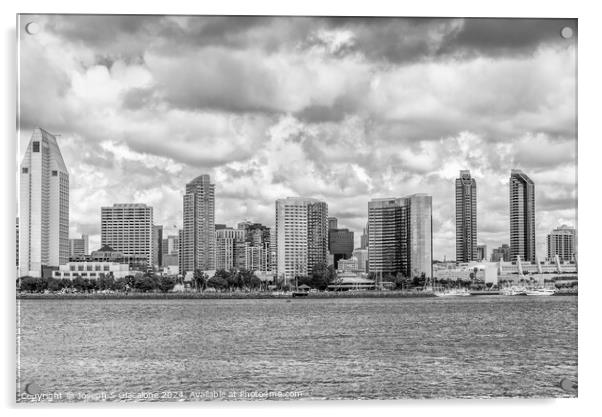 Monochrome Skyline  Acrylic by Joseph S Giacalone