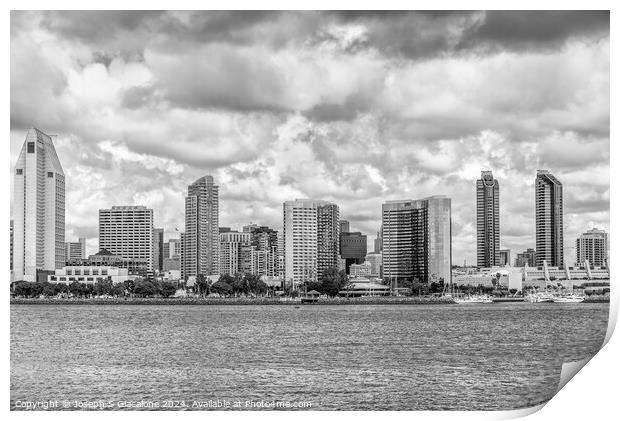 Monochrome Skyline  Print by Joseph S Giacalone