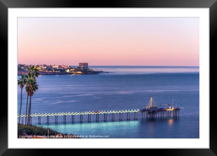 Holidays In La Jolla Framed Mounted Print by Joseph S Giacalone