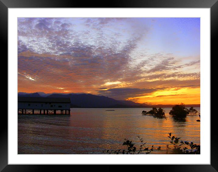 Port Douglas Sunset Framed Mounted Print by Ali Kernick
