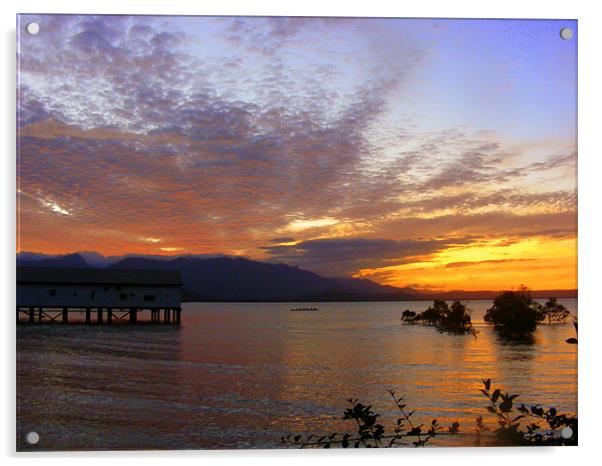 Port Douglas Sunset Acrylic by Ali Kernick