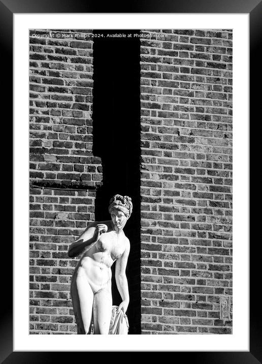Venus and brick wall Framed Mounted Print by Mark Phillips