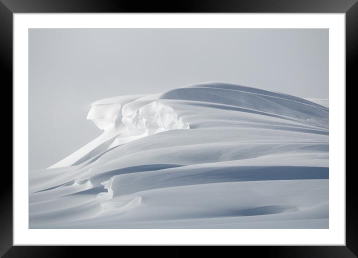 Snowdrift Framed Mounted Print by Alex Fukuda