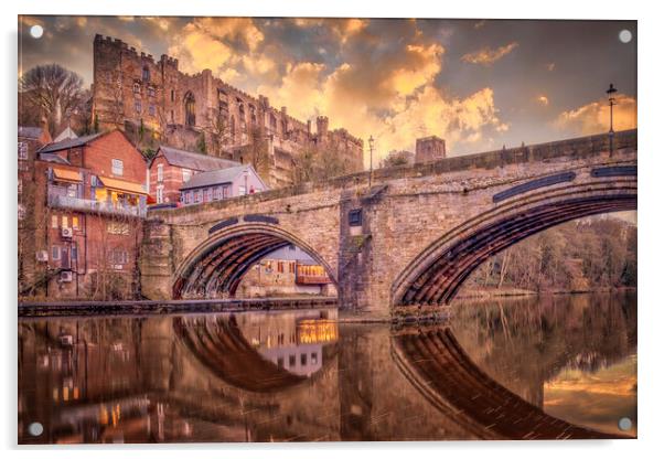 Durham Castle from Framwellgate Bridge Acrylic by Tim Hill