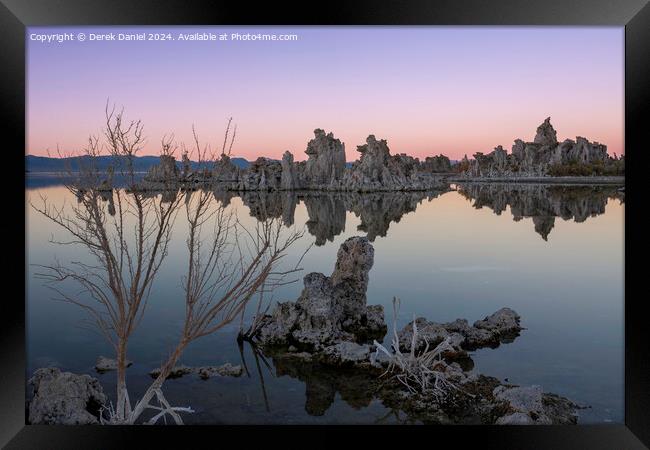 Sunset at Mono Lake Framed Print by Derek Daniel