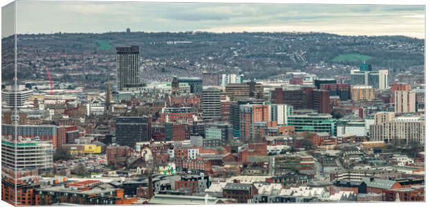 Sheffield City Centre Canvas Print by Apollo Aerial Photography