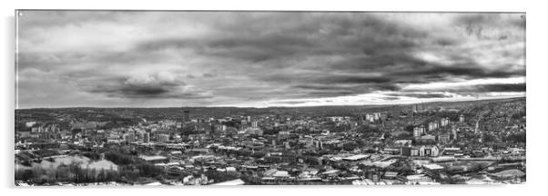 Sheffield Black and White Acrylic by Apollo Aerial Photography
