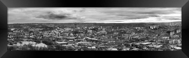 Sheffield Black and White Framed Print by Apollo Aerial Photography