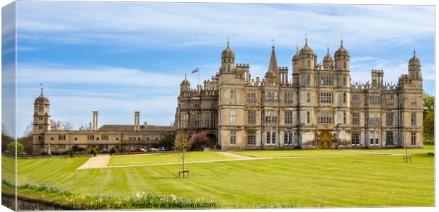 Burghley House, Stamford Canvas Print by Keith Douglas