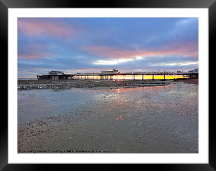 Sunset in Worthing Framed Mounted Print by Carolyn Brown-Felpts