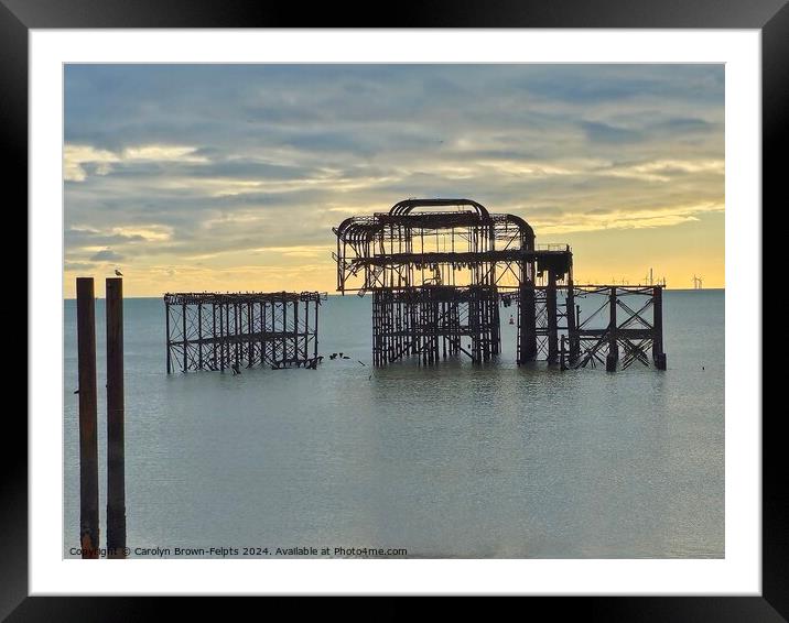 Brighton West Pier Framed Mounted Print by Carolyn Brown-Felpts