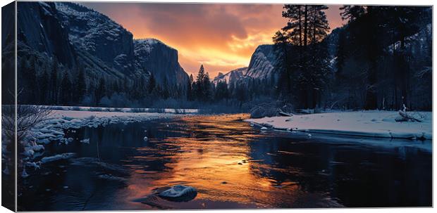  River Merced in Yosemite  Canvas Print by CC Designs