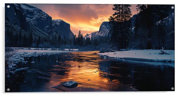  River Merced in Yosemite  Acrylic by CC Designs