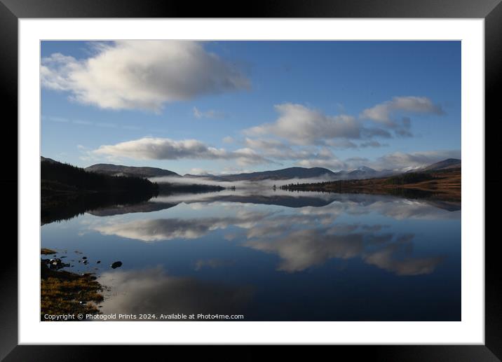misty Loch Tulla in the winter, the Highlands, Scotland Framed Mounted Print by Photogold Prints