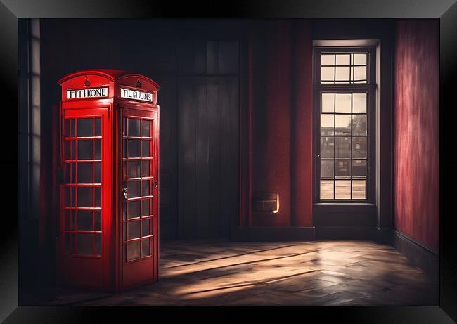 Red Phone Box Framed Print by Picture Wizard