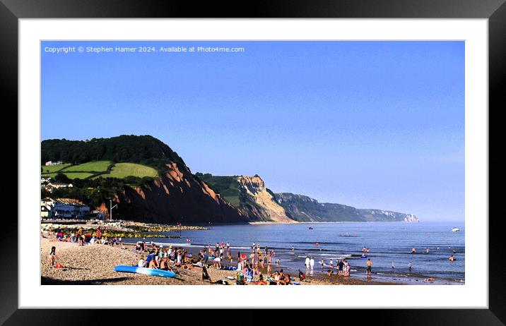 Sunny Sidmouth Framed Mounted Print by Stephen Hamer