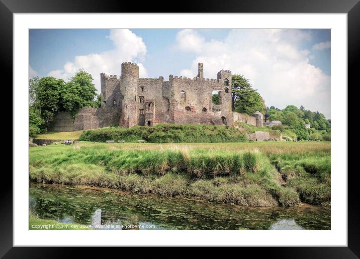 Laugharne Castle   Framed Mounted Print by Jim Key