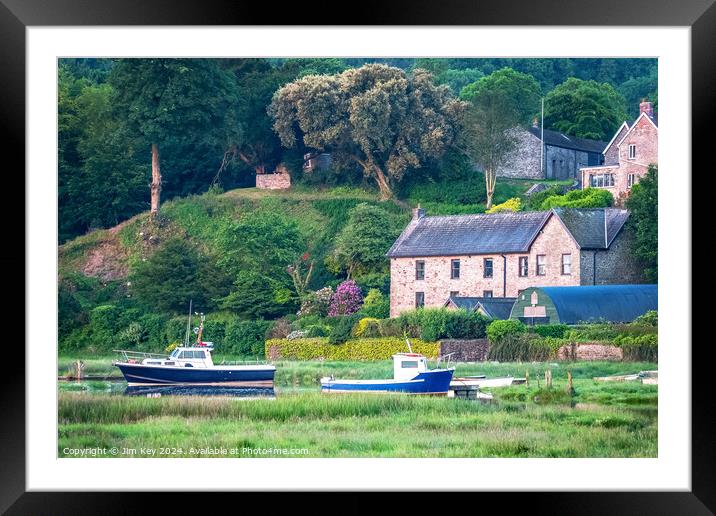 Estuary Life Laugharne Wales Framed Mounted Print by Jim Key
