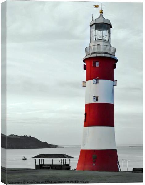 Smeatons Tower on Plymouth Hoe picture Canvas Print by Beryl Curran