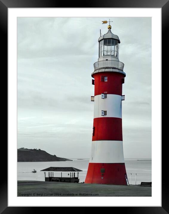 Smeatons Tower on Plymouth Hoe picture Framed Mounted Print by Beryl Curran