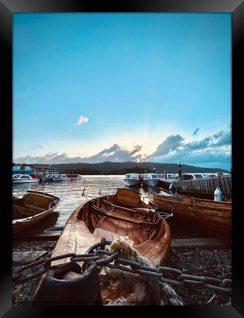 Boating on Lake Windermere, Cumbria Framed Print by Bradley Taylor
