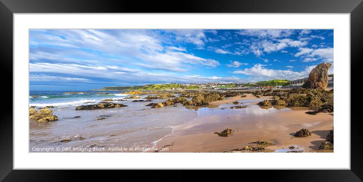 Cullen Beach Town Viaduct Morayshire Scotland Framed Mounted Print by OBT imaging