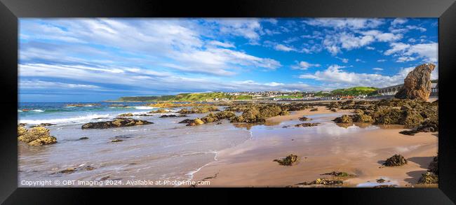 Cullen Beach Town Viaduct Morayshire Scotland Framed Print by OBT imaging