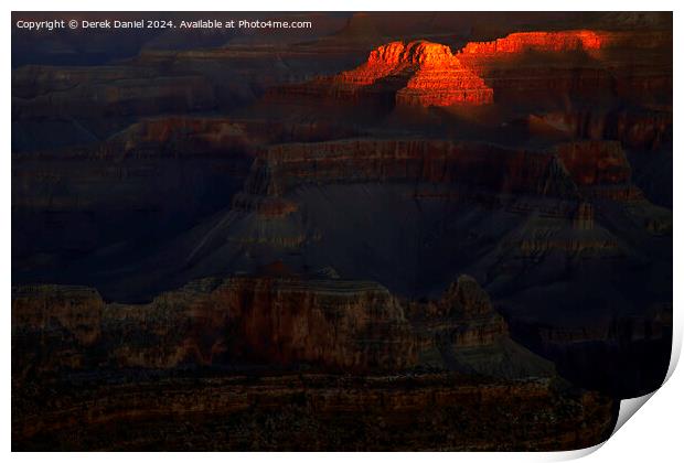 Grand Canyon National Park at sunrise Print by Derek Daniel