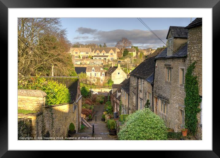 Chipping Steps at Tetbury  Framed Mounted Print by Rob Hawkins