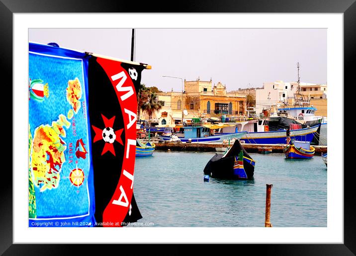 Marsaxlokk, Malta. Framed Mounted Print by john hill