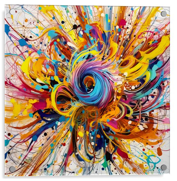 Paint Explosion Acrylic by Harold Ninek