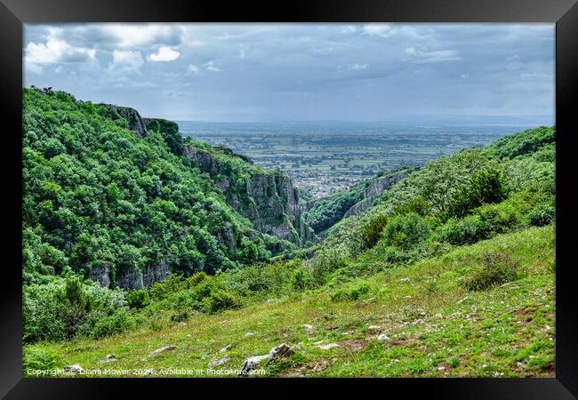 Cheddar Gorge View  Framed Print by Diana Mower