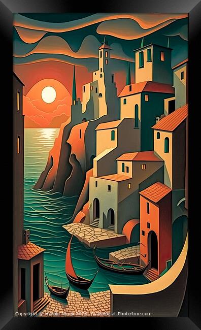 Mediterranean Dream Framed Print by Harold Ninek