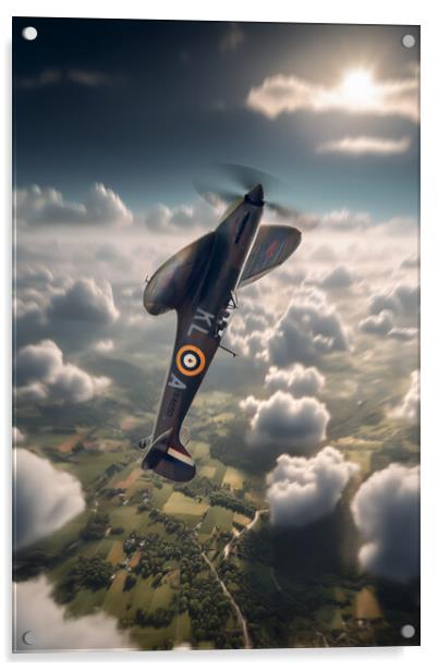 Spitfire Victory Acrylic by J Biggadike