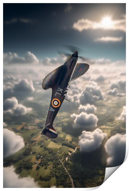 Spitfire Victory Print by J Biggadike