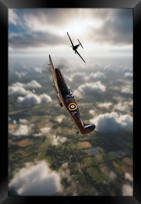 Spitfire Hunter Framed Print by J Biggadike