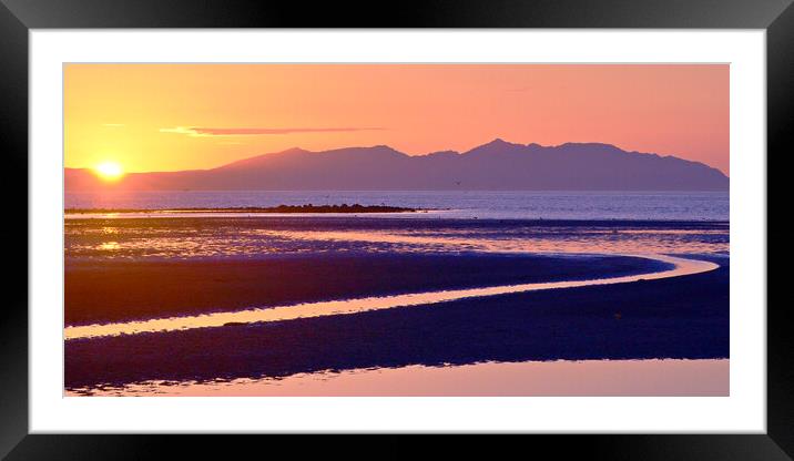 Picturesque Arran sunset Framed Mounted Print by Allan Durward Photography