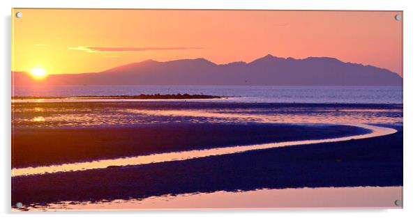 Picturesque Arran sunset Acrylic by Allan Durward Photography