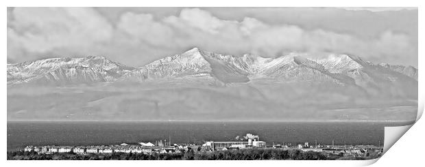 Troon and Arran view in Winter.  Print by Allan Durward Photography