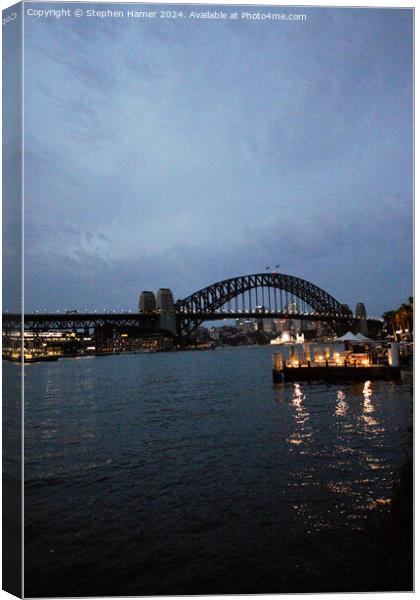 Alfresco Sydney Harbour Canvas Print by Stephen Hamer