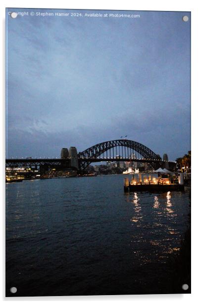 Alfresco Sydney Harbour Acrylic by Stephen Hamer