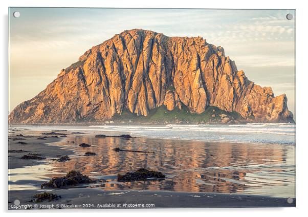 Morro Rock Reflection Acrylic by Joseph S Giacalone