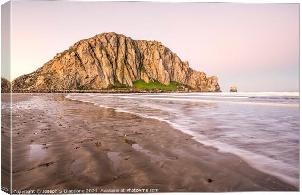 Surf's Up - Morro Rock Canvas Print by Joseph S Giacalone