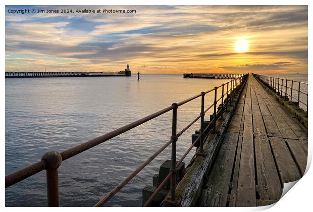 January sunrise at the mouth of the River Blyth - Landscape Print by Jim Jones