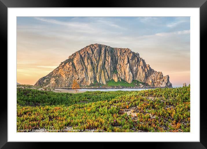 Morro Rock At Rest Framed Mounted Print by Joseph S Giacalone
