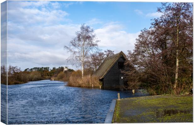 How Hill Staithe, Noroflk Broads Canvas Print by Chris Yaxley