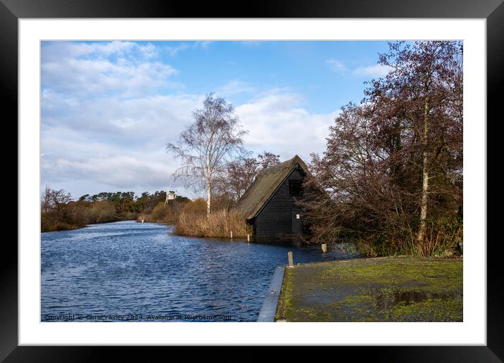 How Hill Staithe, Noroflk Broads Framed Mounted Print by Chris Yaxley