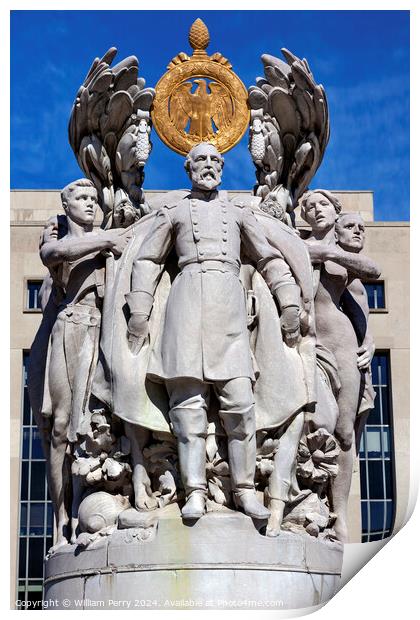 George Gordon Meade Memorial Civil War Statue Pennsylvania Ave W Print by William Perry